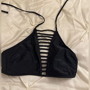 Black Strappy Halter Bralette